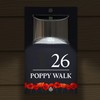 Custom Signs Solar Illuminated Modern Anthracite House Number Sign 24cm