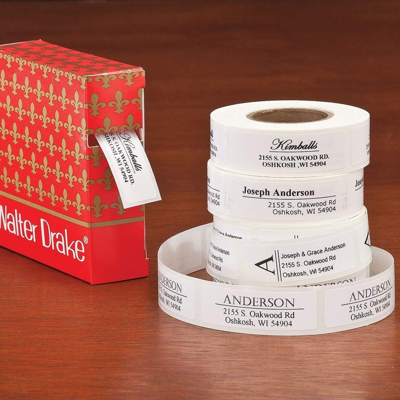 Custom Off-Centered Address Labels 200, White