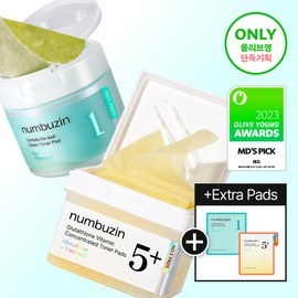numbuzin No.1 / 5 Toner Pad 70P Set (+10 Pads) [Choose 1] - numbuzin No.5+ Vitamin-Niacinamide Concentrated Pad 70P (+6 Pads)