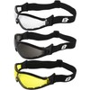 Birdz Eyewear Boogie Black Foam Padded Motorcycle Z87.1 Safety Skydiving