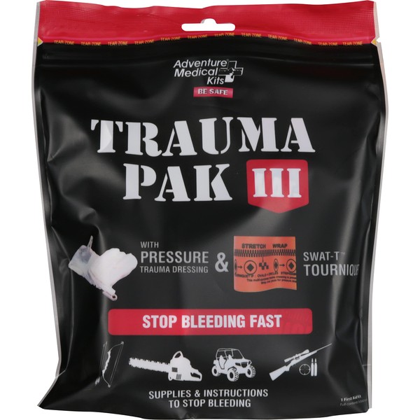 Adventure Medical Kits Trauma Pak III, Black, One Size (2064-0298)