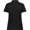 CMP Polo Piquet in Tinta Unita, Donna, Nero-Graffite, 44