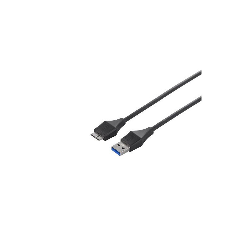 バッファロー BUFFALO ユニバーサルコネクター USB3.0 A to microB スリムケーブル ブラック 1m