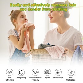 Haarfänger Waschmaschine 4 Stück – Tierhaarentferner Waschmaschine für Hunde- & Katzenhaare – Wiederverwendbar, Silikon Wäscheball zur Fusselentfernung im Trockner & Waschgang