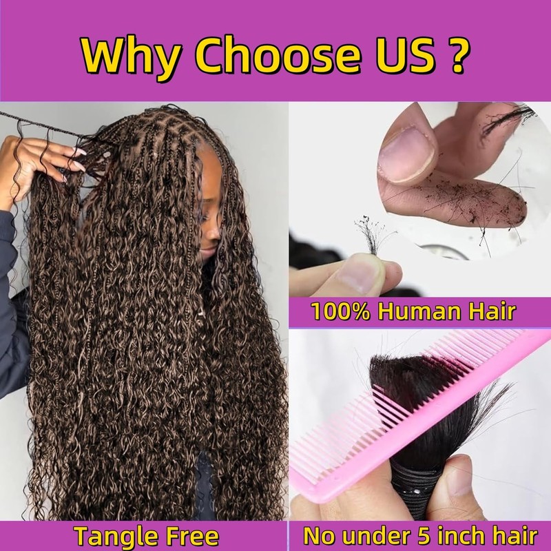 Color 4 Boho Curls 100 Percent Human Hair 3 Bundles