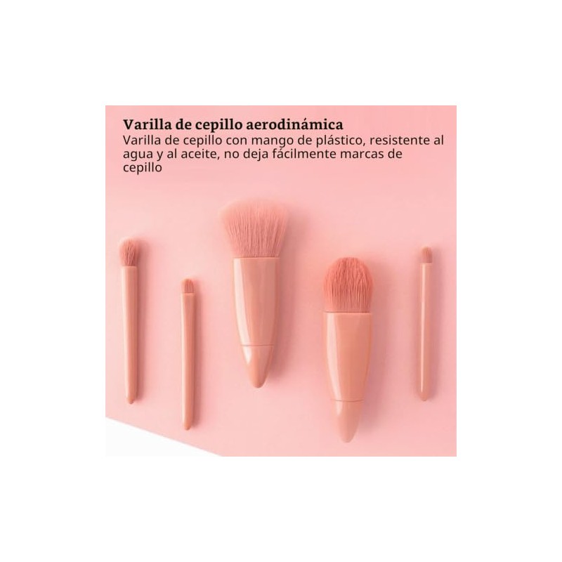TOPINCN Juego de Brochas de Maquillaje de Viaje de 5