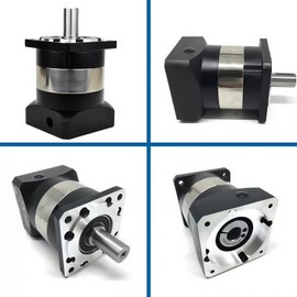 Planetary Gearbox High Precision Backlash <= 12 arc-min Speed Reducer Gear Ratio 100:1 for 200W 400W 60mm Servo Motor 14mm/11mm Shaft for CNC Lathe Machine Router Benchtop