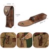 Tourbon EDC Leather Pocket Folding Knife Sheath Carrier Holster Flashlight