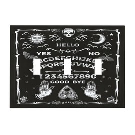Wpshijia Black Witchy Skeleton Skull Gothic Sun Moon 3 Gang Novelty Light Switch Covers Decorative Unique Triple Toggle Wall Plate Electrical Faceplate Switchplate for Bathroom Bedroom Home Decor