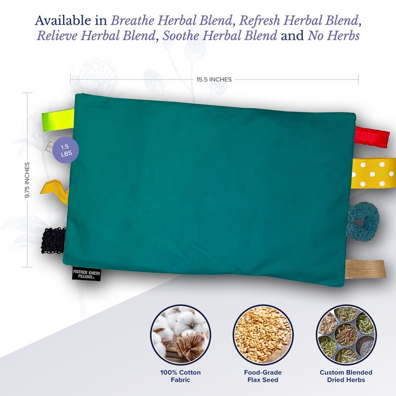 Mother Earth Pillows Weighted Sensory Lap Pad with Flax Seeds,