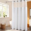 River Dream Extra Long Shower Curtain Set, Cotton Blend, Waffle