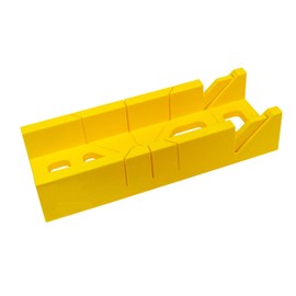 GreatNeck PMB16 16 Inch Plastic Miter Box | Quickly Measure & Cut 45, 90, & 135 Degree Angles | Amazingly Useful (& Simple) Woodworking Tool | Dimensions: 12” x 4” x 2-1/4” | Yellow