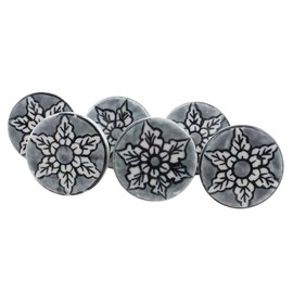 Indian Shelf Pack of 15 Grey Cabinet Knobs- Ceramic Dresser Knobs- Round Drawer Knobs- Kitchen Cabinet Knobs- Drawer Pulls- Pull Drawer- Cute Door Knobs- Bathroom Cabinet Door Knobs