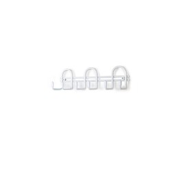 Spectrum 6 Hook White Mini Key Organizing Rack 7-1/2" x 2-1/2" x 2"
