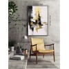 SAFERRYHOME Framed Abstract Wall Art - Black and Gold Wall