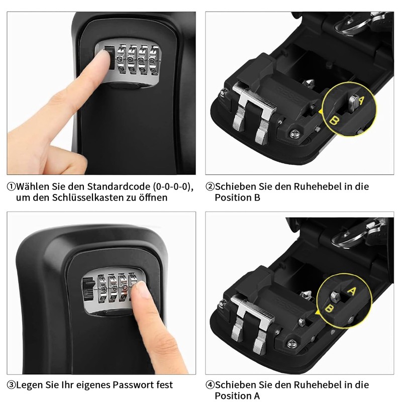 Key Safe with Number Code, Key Safe Outdoor, Key Cabinet