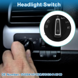 A ABSOPRO Headlight Switch for VW Golf 2012-2021 for VW Touran 2015-2019 Headlamp Dimmer Control Switch Replacement No.5G0941431BD/5GG941431D 1 Pcs