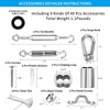 Globe String Light Suspension Kit, Outdoor Light Guide Wire, Vinyl
