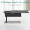 Furniture-Integrated Power Station with Sliding Cover, 2 AU Outlets, 2