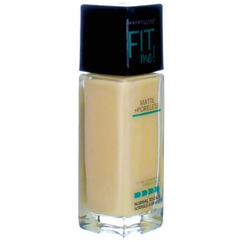 Maybelline New York Fit Me! Matte + Poreless Foundation, Porcelain [110] 1 oz (Pack of 3)