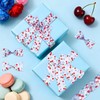 Diartpaint Cherry Bow Wired Edge Ribbons Blue 2 Rolls 10