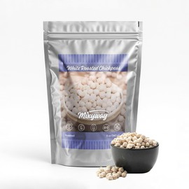 White Chickpeas (Garbanzo Beans) Gourmet Snacks – 5 OZ – Crunchy Roasted Chickpea Snack – Plant-Based Protein – Resealable Doypack (5 Ounce, White)