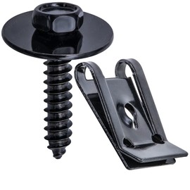 Rexka 15 Sets M4.2 Universal Fender Liner Engine Splash Shield Hex Head Screw & U Nut Kit for GM Chevy Ford Buick JeepChrysler - Multipurpose - Type A