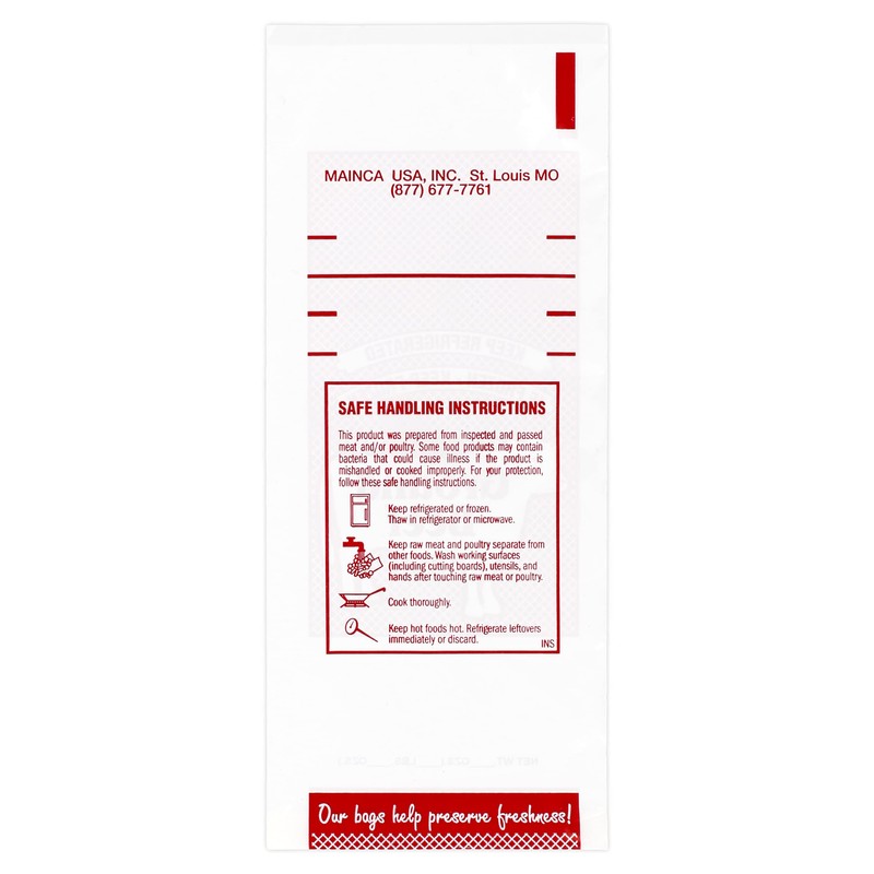 MAINCA Ground Beef Freezer Bags - 1 Lb. Size, Disposable,