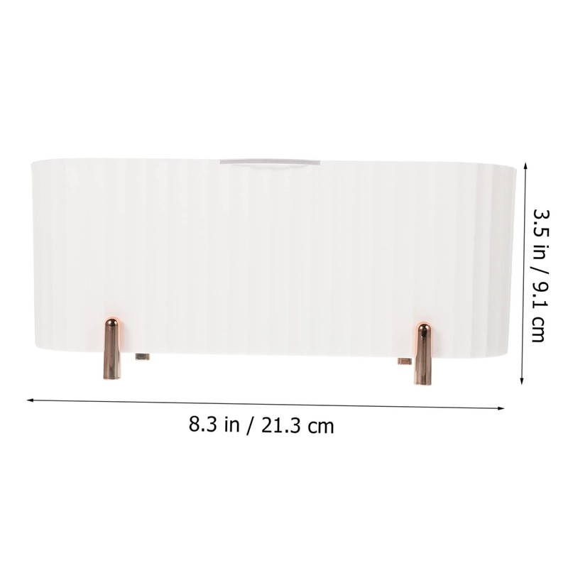 GLEAVI Compartment Cotton Pad Box Lidded Storage Organizer for Bathroom