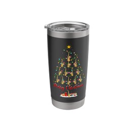 Saxophone Xmas Lights Santa Musical Saxophone Christmas Tree Stainless Steel Insulated Tumbler