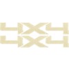 Vinylmark LLC Replacement 4x4 Decals (Gold) - 2009 to 2014