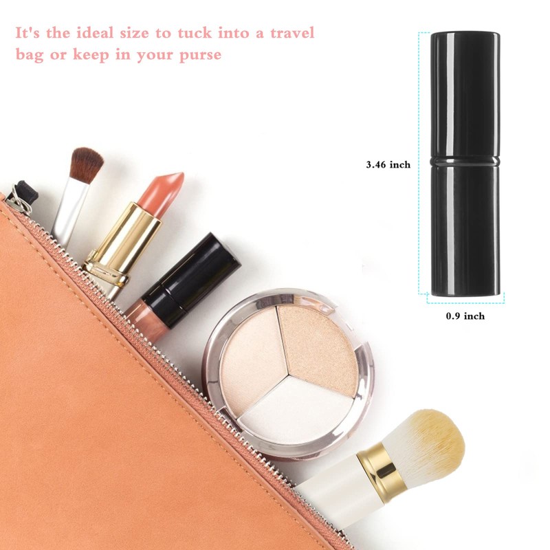 Falliny Kabuki Makeup Brushes Retractable Portable Powder Brush with Cover