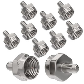 RedStar24 SAT F Termination Resistor Set - 75 Ohm F-Connector End Resistor - Compatible with Multiswitches, LNB, Tuners & Sockets - Satellite End Resistor - Pack of 10, Silver