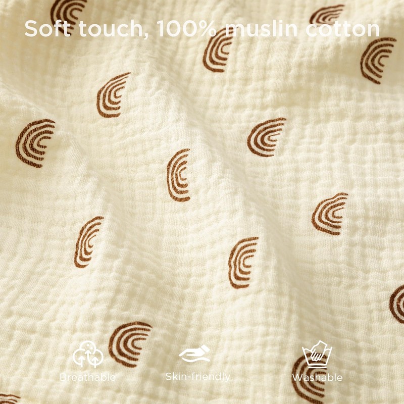 UBBCARE Muslin Baby Lounger Cover, Baby Nest Sleeper Cover for