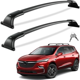 Tuyoung All Aluminum Roof Rack Cross Bars Compatible with Buick Enclave 2018-2024 (with Flush Side Rails), 260lbs Lockable Heavy Duty Roof Rails Crossbars Cargo Carrier Luggage Kayak Accessories