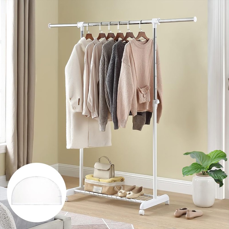 5 PACK Clear Clothing Hanger Shoulder Covers, Shoulder Cover for
