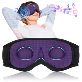 LC-dolida Sleep Mask with Bluetooth Headphones Bluetooth Sleep Mask Sleep Headphones,3D Eye Mask for Sleeping Mask Music Sleeping Headphones for Side Sleepers Meditation Gifts Gadgets for Men Women