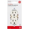 UltraPro GE, Light Almond, GE Grounding Duplex Outlet, In Wall