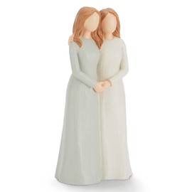 Hensonever Sister Figurines, Love My Sisters Friends Forever, 2 Women 6.2” Sculpted Hand-Painted Figures Gifts for Christmas Birthday (Sister)