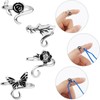 ZUJIACUN 4Pcs Adjustable Crochet Tension Ring for Crocheting, Crochet Yarn