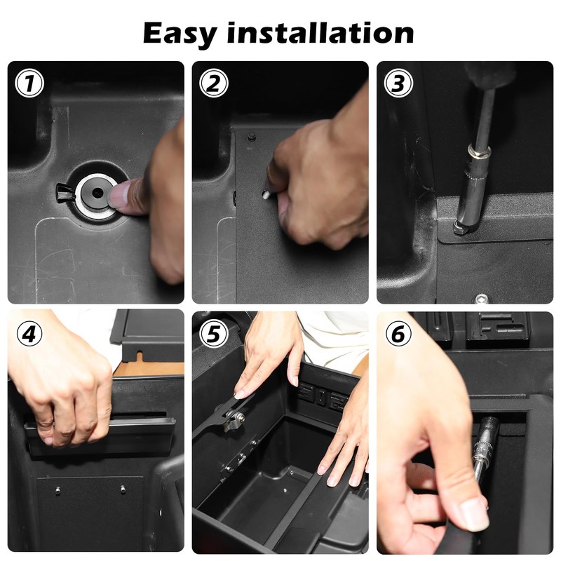 RT-TCZ for Silverado Center Console Organizer Gun Safe Box with