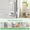 ANNFUZ Mechanical Keyless Entry Door Lock with Keypad,Double-Sided Combination Opening
