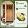 Moquin Brushed Gold Square Front Door Handle Set, Heavy Duty