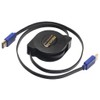 KESOTO Retractable Cable V1. 1080p 3D Wire Line Cord, Black,