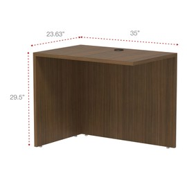 Alera VA353624WA 35 in. x 23.63 in. x 29.5 in. Valencia Series Reversible Return/Bridge Shell - Modern Walnut