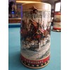 1988 Anheuser Busch Budweiser Bud Holiday Christmas Beer Stein Clydesdales