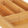 Relaxdays Bamboo Drawer Organiser 4 Compartments H 4 x W