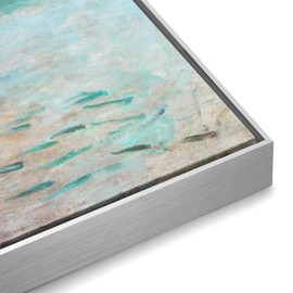 Akfado Floating Frame for 36x48 Canvas Paintings with 0.6-0.8" Deep, DIY Metal Canvas Floater Frames for Abstract Art Prints Family Wedding Portraits, Gallery Wall Art Decor, No Glass & Back (Silver)