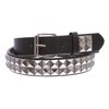 Kids 1" Snap On Punk Rock Studded Leather Belt, Black