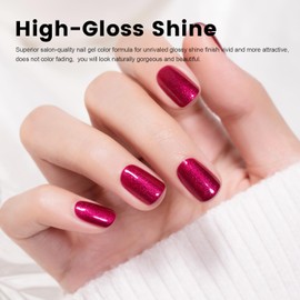 RARJSM Chameleon Gel Nail Polish Black to Wine Red Multichrome Black Purple Color Changing Glitter Chrome Gel Polish Curing Requires Sparkle Shimmer Nail Gel Varnish Soak Off DIY at Home Salon 15ml